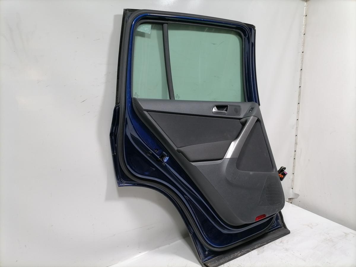 VW Tiguan 1 5N original T&uuml;r hinten links LD5Q Shadowblue Rohbau Bj.2009